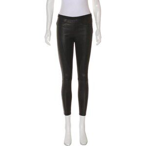 🌟SOLD🌟 Black Helmut Lang leather mid-rise skinny leggings
